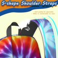 thumbnail image 5 of Red and Green Tie Dye Pattern 17" School Backpacks for Teens,Waterproof Oxford Fabric,S-Shape Padded Straps for School,Travel,Hiking,Camping, 5 of 6