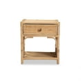 thumbnail image 3 of Baxton Studio Camara Modern Bohemian Natural Brown Rattan 1-Drawer Nightstand, 3 of 5