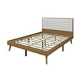 thumbnail image 6 of Castle Place Elegant Mid-Century Wooden Full Platform Bed, Light Oak, 6 of 8