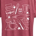 thumbnail image 3 of Instant Message - Baking Tools Line Art - Women's Short Sleeve Graphic T-Shirt, 3 of 6