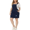 thumbnail image 4 of GRACE & GRANDEUR Robe à Bretelles Décontractée en Denim pour Femme Grande Taille à Bretelles Ajustables 3X Bleu Foncé, 4 of 6