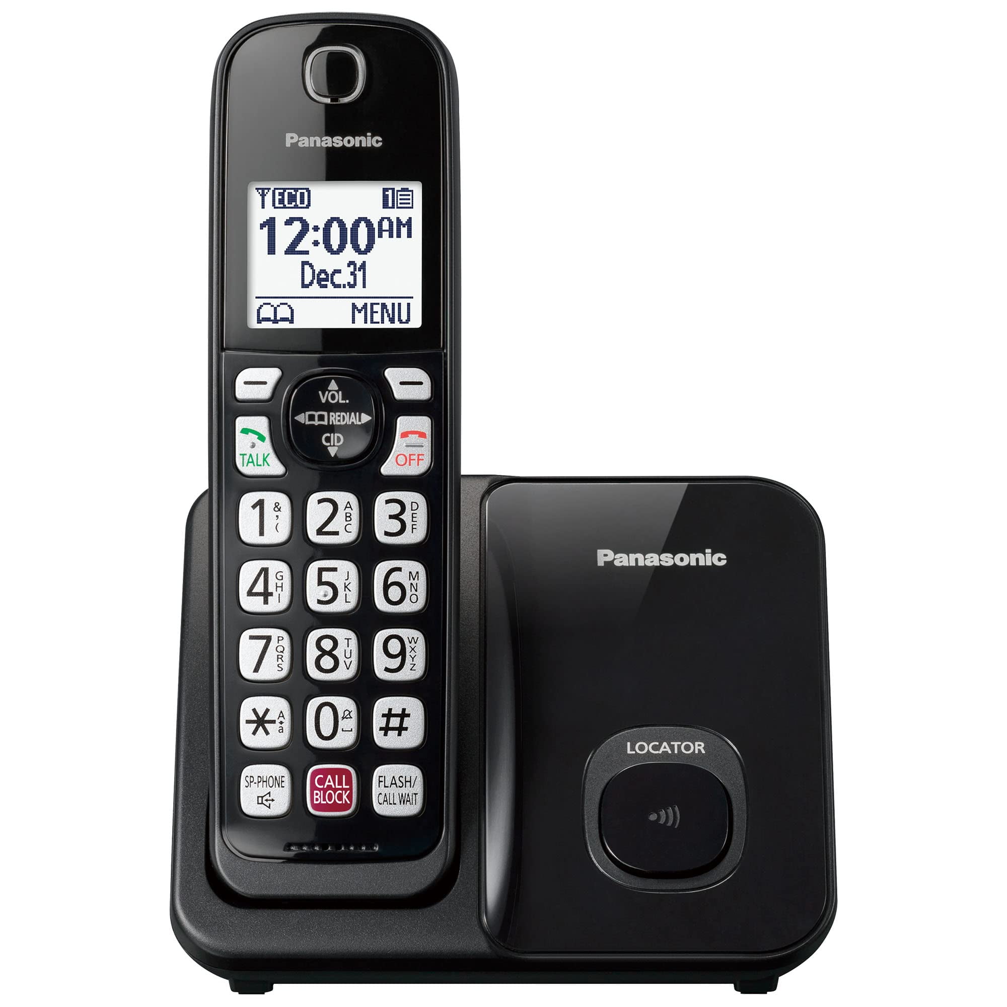 Free Shipping! Panasonic Cordless Phone KX-TGD610B with Call