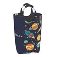 thumbnail image 2 of Bingfone Space Laundry Hamper,Large Canvas Fabric Lightweight Storage Basket Toy Organizer Dirty Clothes Collapsible, 2 of 6