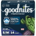 thumbnail image 3 of Goodnites Boys Nighttime Bedwetting Underwear, S/M (43-68 lbs), 14 Count (Select for More), 3 of 16