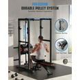 thumbnail image 6 of Sportsroyals 1600lbs Multi-Function Power Rack with Adjustable Cable Crossover System and More Training Attachment, Power Cage for Home Gym, Blue, 6 of 9