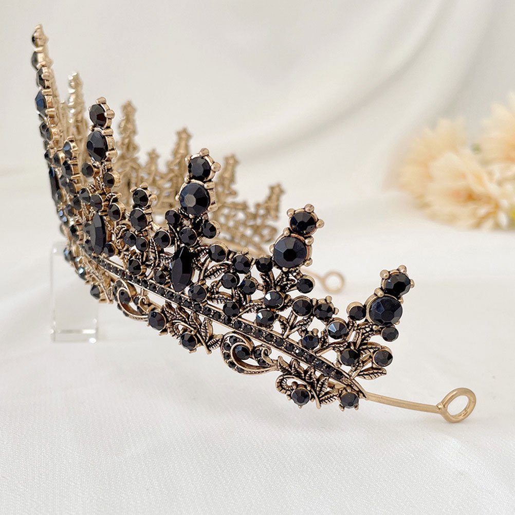 CATIEBYE 2Pcs Bridal Rhinestone Crown Headband Decorative Crown for Wedding and Parties