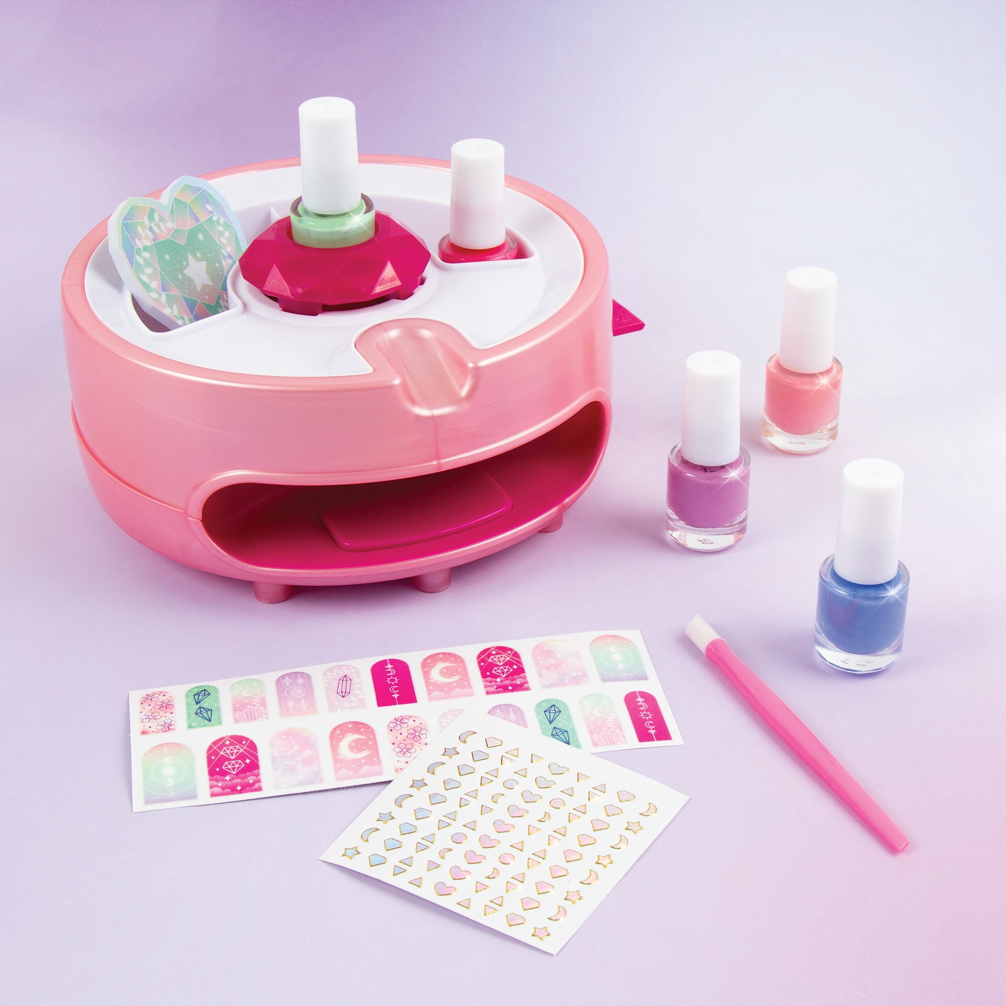 Make It Real: Light Magic Nail Dryer - Complete Nail Art Boutique, 12 Piece Set, At Home Manicure & Pedicure, Tweens & Girls, Dries Your Manicure In A Breeze, All-In-One Nail Kit, Kids Ages 8+
