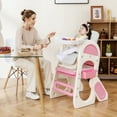 thumbnail image 2 of Gymax Convertible Baby Tall Chair 2-Tier Food Tray Feeding Chair for 18+ Month Olds, 2 of 10