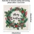 thumbnail image 1 of fundas de almohada navideñas de 18 x 18 pulgadas, decoración navideña, estilo rústico, con cuadros de búfalo, funda de almohada de lino y algodón para vacaciones de invierno, 1 of 4