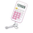 thumbnail image 2 of Calculadora de bolsillo JAAS mini portátil para estudiantes material ABS cuerda rosa, 2 of 5