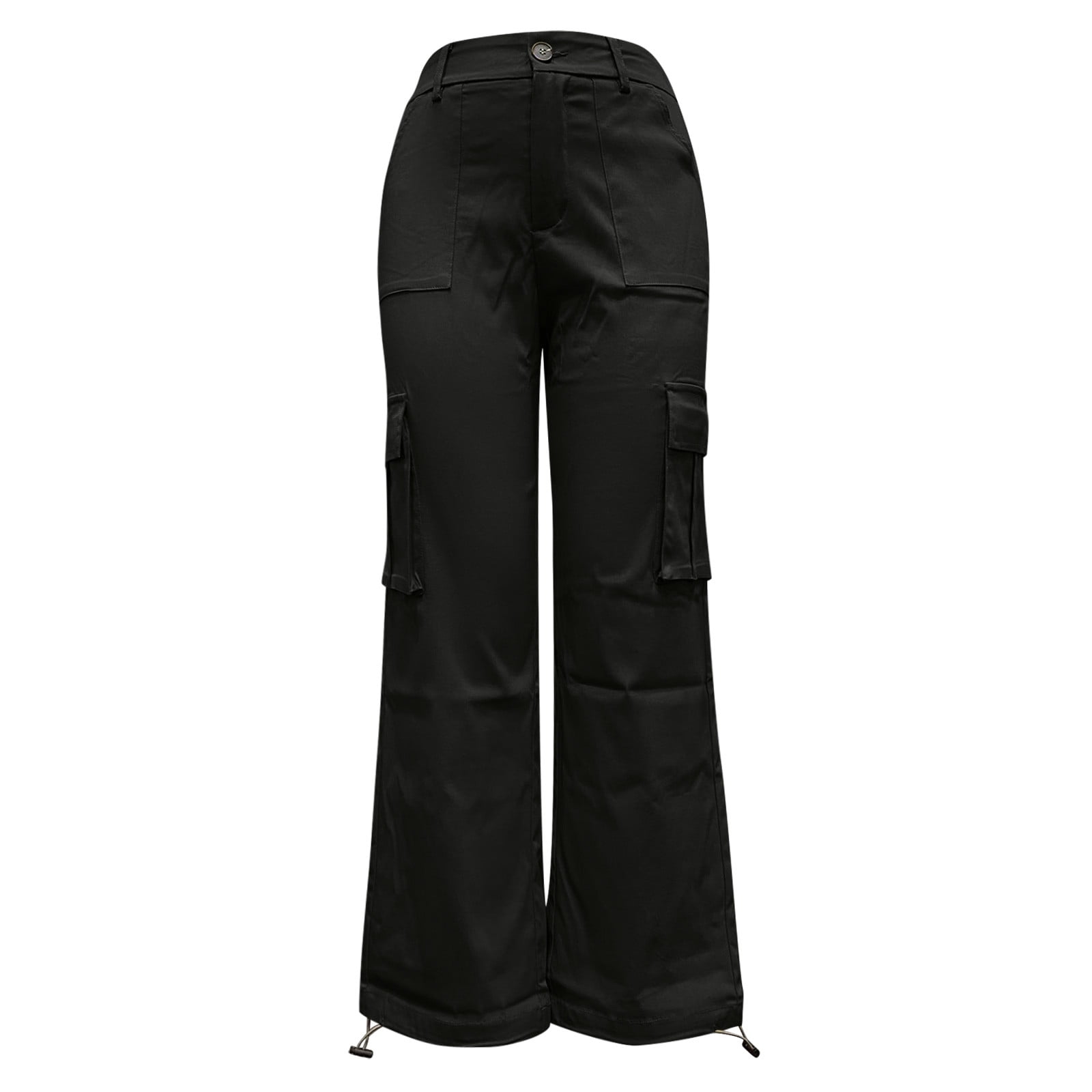ZQUUVOU cargo pants for women Casual Multi Pocket Loose Wide