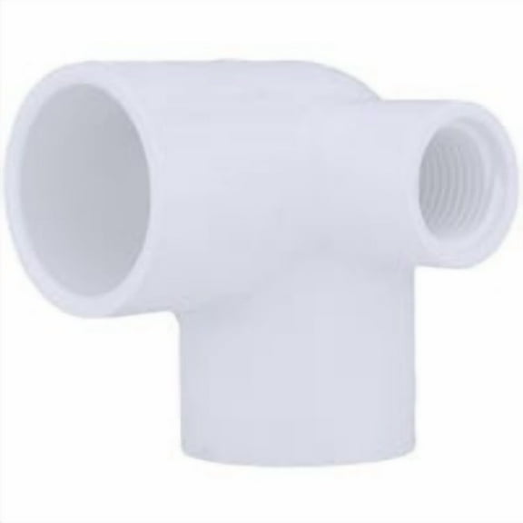 1PC Charlotte Pipe Schedule 40 PVC Elbow with Side Inlet (Slip x Slip x Female)