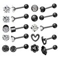 thumbnail image 4 of Pendientes de circonita con forma de hueso para la oreja y para uñas, joyería para piercing en línea, 4 of 5