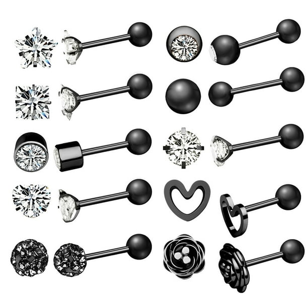 Pendientes de circonita con forma de hueso para la oreja y para uñas, joyería para piercing en línea