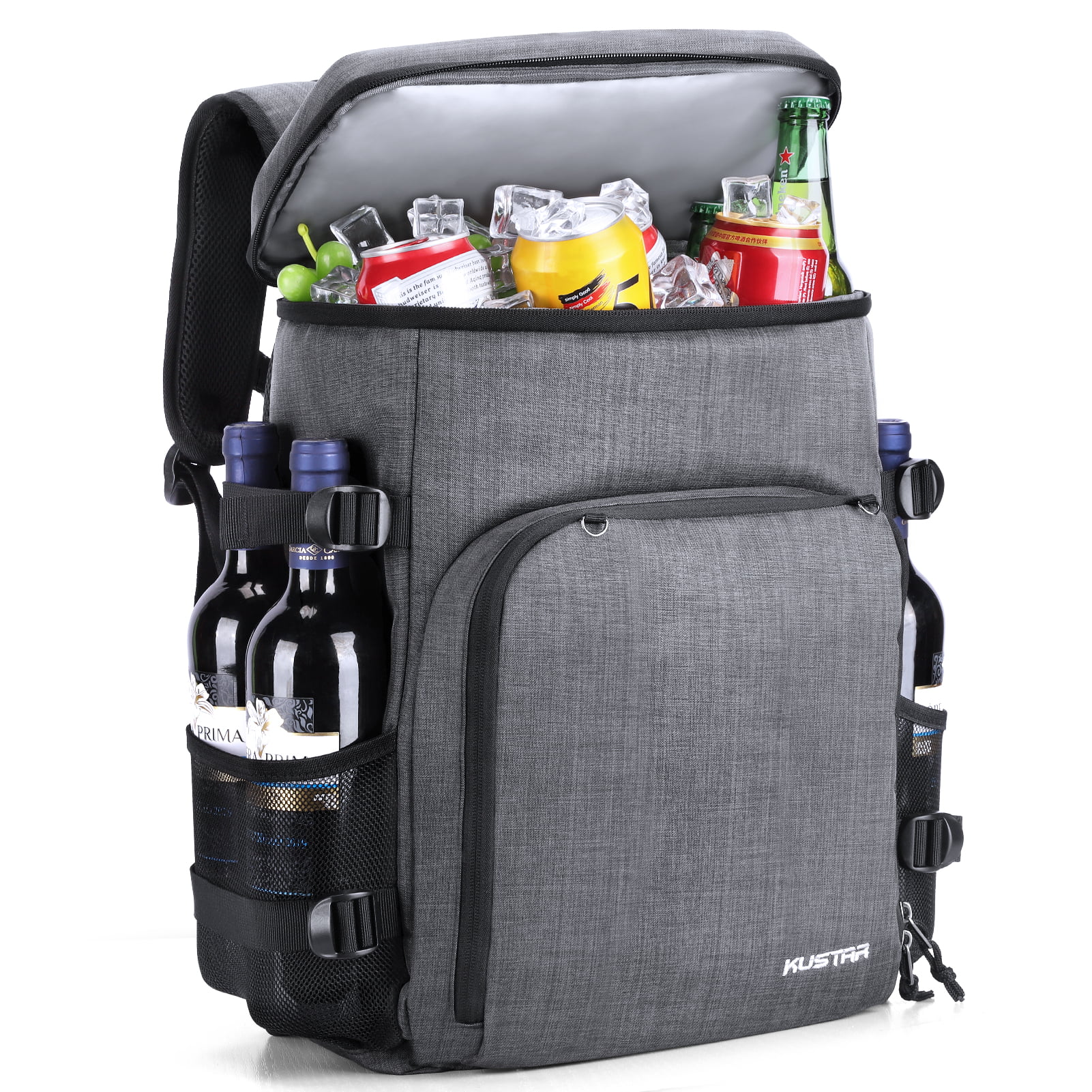 KUSTAR Cooler Backpack 35 Cans,2 in 1 Soft Sided Coolers & Insulated Cooler  Bags for Lunch Bag Camping,Picnic,Hiking,Fishing,Kayaking,Sports & Beach,Black  