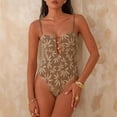 thumbnail image 6 of Lerpwige Elegant Women's Conjoined Swimsuit Feature Spaghetti Straps High Cut Waist, 6 of 20