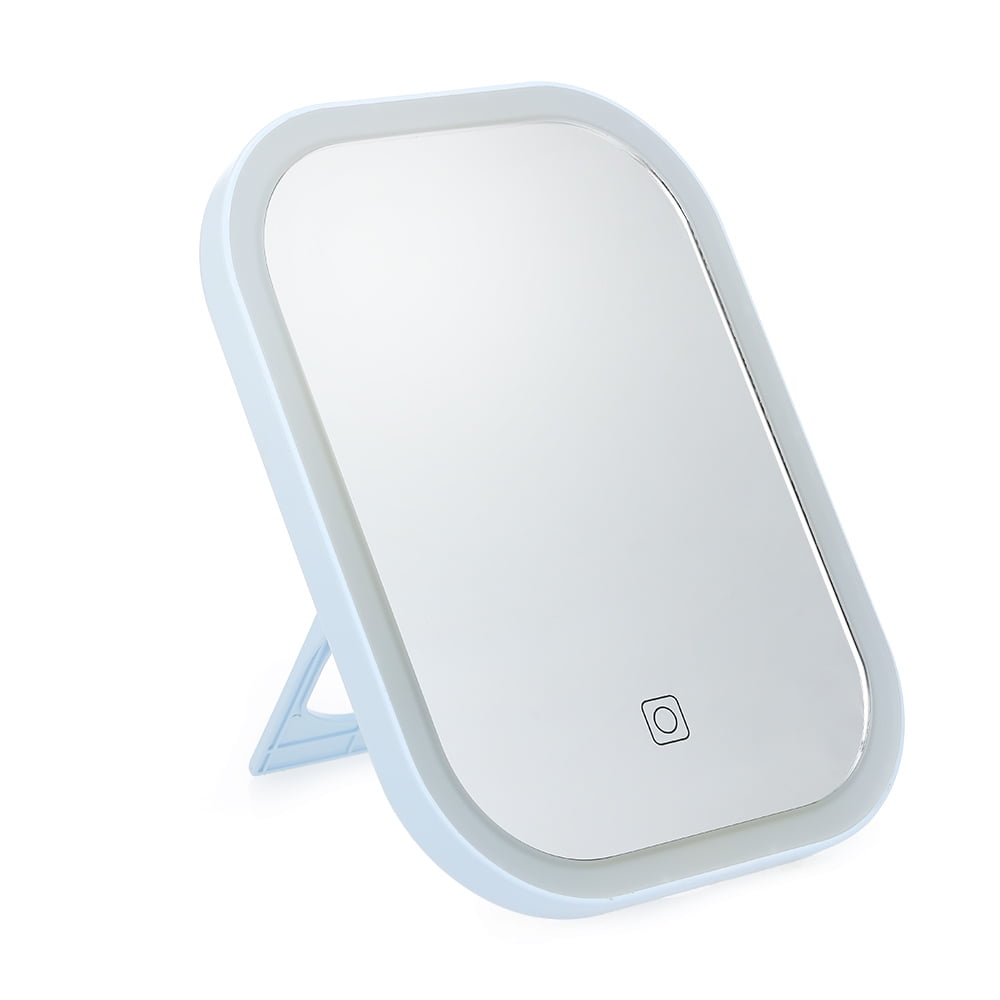 Smart Led Makeup Mirror Tabletop Wall Mounted Mini Vanity Dimmable Led Mirror With 3 Lighting Levels Micro Usb Rechargeable Walmart Canada