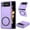 Purple, variant on Allytech Magntic Case for Samsung Galaxy Z Flip 3, Compatible with Magsafe Wireless Charging Support Drop Proof Anti-Scratch Shockproof Slim Case Cover for Samsung Galaxy Z Flip 3 - Purple