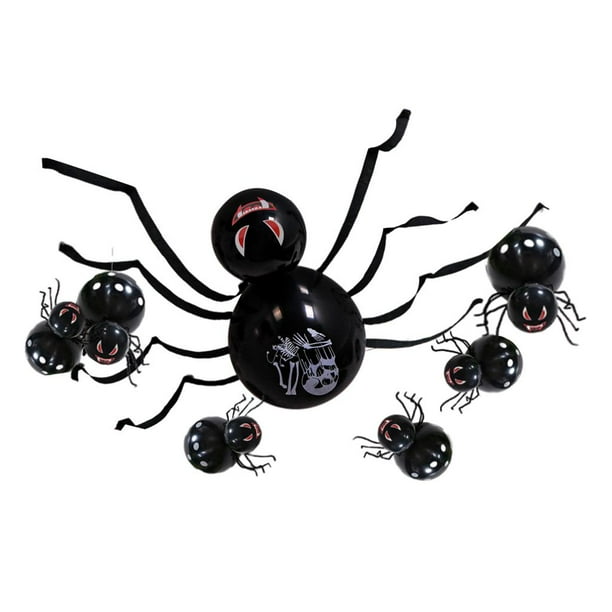 Globo de araña de Halloween Kit de tiras de decoración de para de con cinta de , de puntos, de cintas para fiestas de disfraces Magideal Globo de araña de Halloween