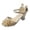 Gold, variant on Linfrsh Mary Jane Heels Girls Mary Jane Glitter Wedding Party Dress Shoes Princess Flower Strap Shoes(Silver,Size1.10)