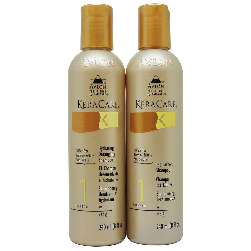Keracare Hydrating Detangling & 1st Lather Shampoos 240 ml Set