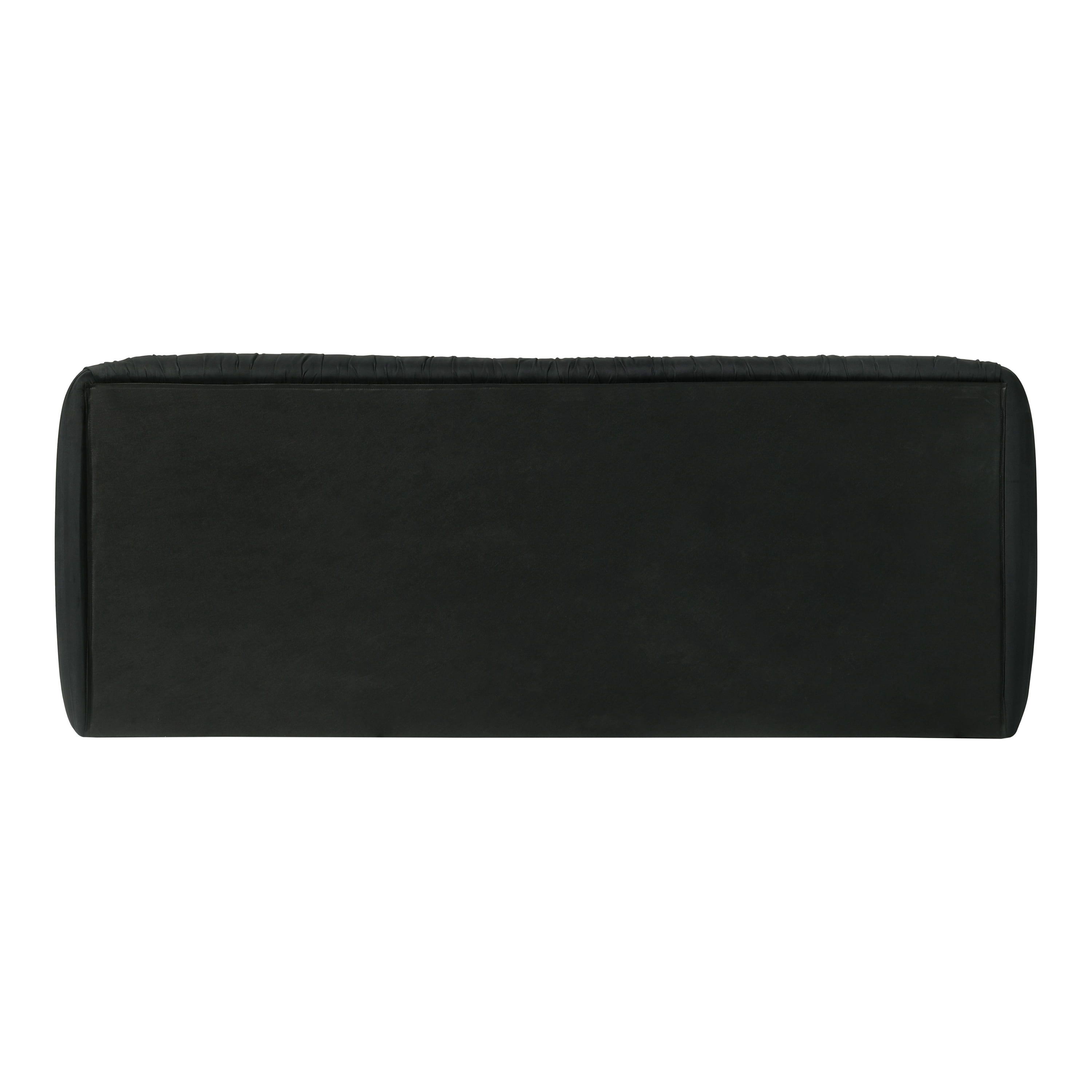 Furniture of America Mallan Adult King Fabric Pleated Upholstered Mattress Ready Bed, Black