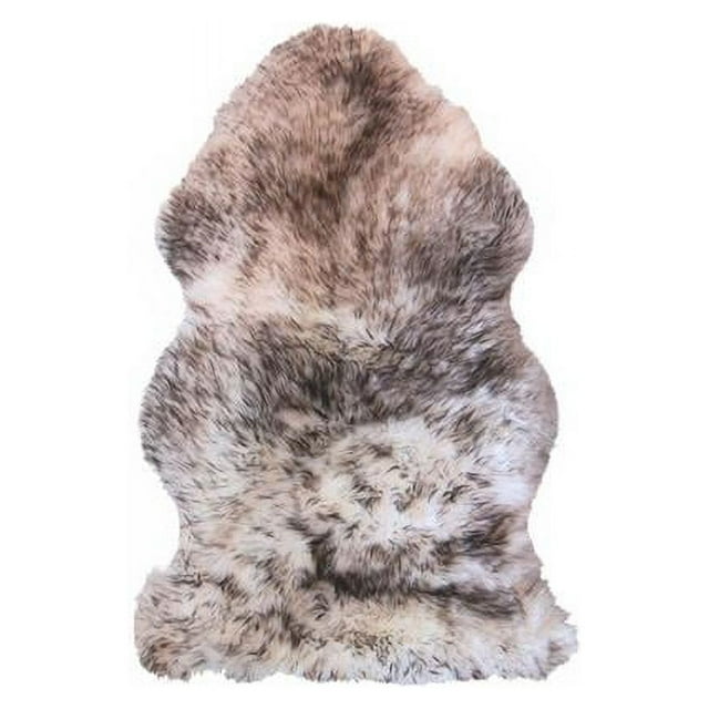 Natural 676685001726 2 x 3 ft. New Zealand Single Sheepskin Rug - Gradient Chocolate
