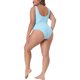 thumbnail image 3 of Bañadores de una pieza de talle alto para mujeres Agnes Orinda Plus Size, trajes de baño 2024, color azul 1X, 3 of 6