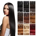 thumbnail image 3 of 200 Gram 26" 28" Straight Clip in Hair Extensions Human Hair Brazilian Virgin Hair Double Weft Full Head Straight 7 Pieces/set, 3 of 10