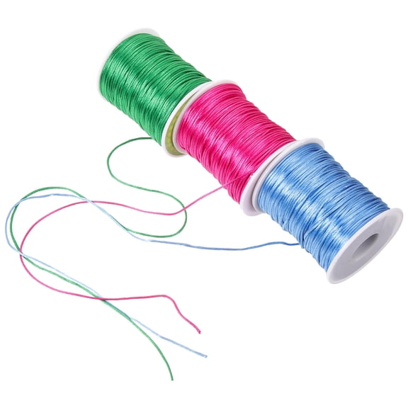 Masteelf 3 Rolls Crocheting Thread Knitting Thread Crochet Thread Roll for Knitting Coaster