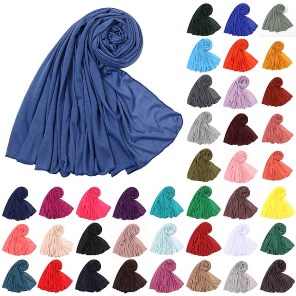 Hijab Scarf for Women Soft Solid Color Hijab Head Wrap Scarves Fashion Long Scarf Shawls Light Brown One Size