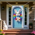 thumbnail image 6 of Easter Decorations Clearance Easter Party Door Cover Outdoor Easter Bunny Decor Easter Door Curtain for Holiday Decoration Background, 70.87x35.43in, 6 of 6