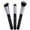 Black, variant on DUcare Makeup Kabuki Brushes 3Pcs Foundation Brush Contour Brush Concealer Brush Blusher Brush Bronzer Travel Buffing Stippling Contour Liquid Blending Makeup Brush Set Black