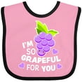 thumbnail image 3 of Inktastic Im So Grapeful for You with Cute Grapes Boys or Girls Baby Bib, 3 of 4