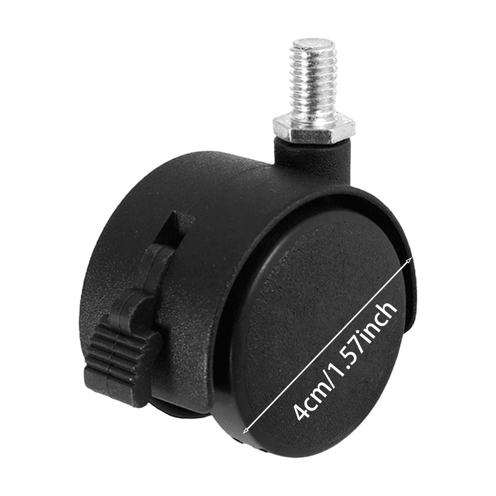YWIYIUD 24 Pcs 1.6 Inch Swivel Stem Caster Wheels Replacement Casters, Stem Caster Wheels, Chair Wheels Twin Caster Wheels with Locking Brake
