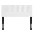 thumbnail image 4 of Tufted Headboard, Twin, White, Velvet, Mid Century Bedroom, Modern Contemporary Boutique HB35257, 4 of 9