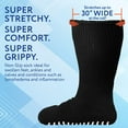thumbnail image 6 of AOUNQ Extra Wide Diabetic Crew Socks Plus Size Socks for Swollen Feet Lymphedema,Loose Fit & Non-Binding Top,One Size Unisex, 6 of 7