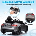 thumbnail image 6 of BMW M4 24V Kids Ride On Toy Car with Parents Remote, Electric Car with USB/MP3, Bluetooth, LED Light, Toddler Car with A Handle with Wheels and A Pull, Easy to Carry, Gift for Boys Girls 2-5, Silver, 6 of 8