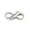Silver M, variant on Silver Necklace Extender with 8-Character Necklace Clasp,Jewelry Extension for Women