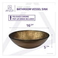 thumbnail image 2 of ANZZI Deco Glass Vessel Sink Posh Series, Art Glass Basin 1 in. Celestial Earth, 2 of 7