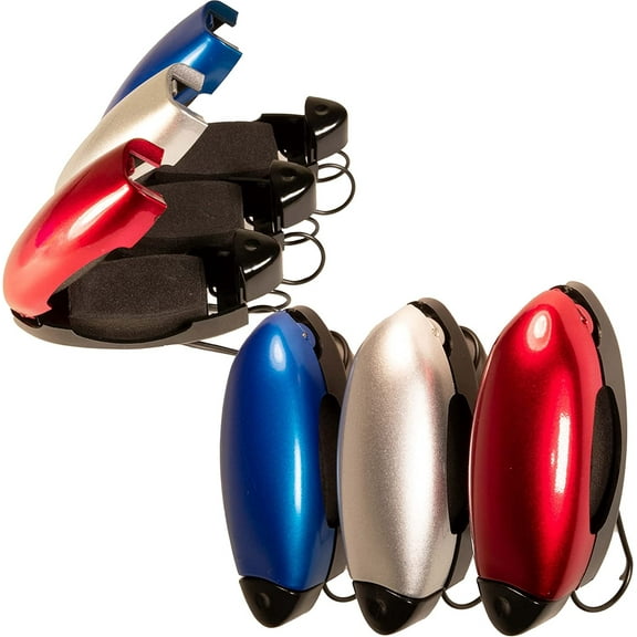 Sunglasses Visor Clip Eyeglass Holder for Your Car - 3 Pack Blue, Red and Silver