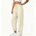 thumbnail image 5 of Noric Women's Jogger Pants High Waist Drawstring Elastic Waist with Pockets Adjustable‑Hem Relaxed‑Fit Casual Trousers, 5 of 6