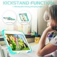thumbnail image 5 of Dteck Built-in Screen Protector Case for iPad Mini 7 (A17 Pro) 2024/ iPad Mini 6th Gen 8.3-inch,Shockproof Silicone+PC Case Kickstand Cover with Shoulder Strap for iPad Mini 7/Mini 6,Colorful/Mint, 5 of 8