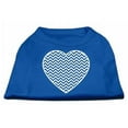 thumbnail image 1 of Chevron Heart Screen Print Dog Shirt Bright Pink Xs (8), 1 of 1