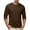 Brown, variant on Men's 3/4 Sleeve T-Shirts Stretch Breathable Lightweight Casual Pocket Tees Crew Neck Work Shirts for All Seasons Daily Wear Gray M