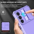 thumbnail image 4 of for Samsung Galaxy S23 FE (Not S23) Case with Slide Camera Cover, [Snug Touch] Hard Back & Soft Edge Matte Phone Case with Kickstand for Samsung Galaxy S23 FE LTT Purple, 4 of 18