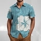 thumbnail image 1 of Blusa y camisa de manga corta con cuello vuelto Camisa casual para hombre Camisa de bolos vintage de manga corta Camisas de verano Camisa abotonada Blusa para hombre Poliéster, 1 of 5