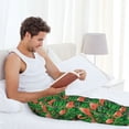 thumbnail image 4 of Uemuo Flamingo Pattern Men's Wide Leg Palazzo Lounge Pants with Pockets Light Weight Loose Comfy Casual Pajama Pants-Small, 4 of 9