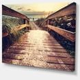 thumbnail image 2 of Pont en Bois Vintage vers Bord de Mer - Impression sur Toile, 2 of 3
