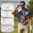 thumbnail image 5 of Garronmavis 250th Anniversary Eagle Matching Couple Sport Shirts Quarter Zip Matching Golf Shirts for Couple Mens Shirts Casual Soft and Comfortable Moisture Wicking Suitable for Outdoor Sports, 5 of 5